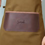 Personalised Leather And Canvas Craft Apron, thumbnail 2 of 4