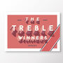 Manchester United 'The Treble Winners' Typographic Poster, thumbnail 2 of 7