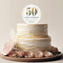 50th Wedding Anniversary Personalised Cake Topper, thumbnail 2 of 5