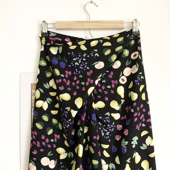 Fruit Print Summer Wrap Skirt, Midi Wrap Skirt, 2 of 7