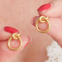 Gold Plated Silver Love Knot Stud Earrings, thumbnail 4 of 8
