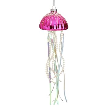 Pink Jellyfish Shaped Bauble, 4 of 5