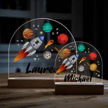 Personalised Outer Space Night Light, 2 of 5
