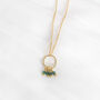 40th Birthday Floating Circle Birthstone Charm Necklace, thumbnail 4 of 8
