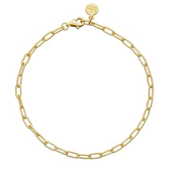 Oval Link Charm Bracelet Sterling Silver Or Gold Plated, 5 of 6