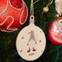 Personalised Christmas Gonk Wooden Bauble, thumbnail 8 of 10