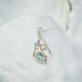 Blue Topaz And Freshwater Pearl Pendant, thumbnail 3 of 7