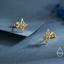 North Star Opal Stud Earrings In Sterling Silver, thumbnail 6 of 12