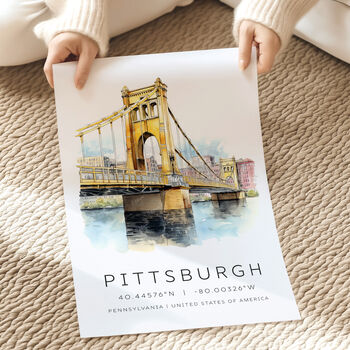 Pittsburgh USA Travel Poster, 3 of 7