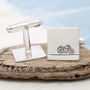 Personalised Motorbike Cufflinks. Gift For Dad, thumbnail 8 of 11