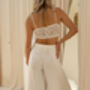 White Linen Wrap Around Trousers, thumbnail 4 of 5