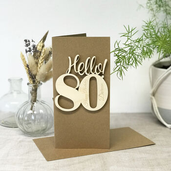 Personalised Hello 80 Birthday Card, 2 of 9