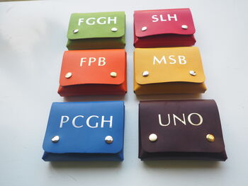 Uno Card Holder In Coloured Leather, 4 of 8