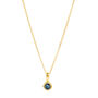 September Birthstone Sapphire Gold Vermeil Necklace, thumbnail 3 of 9