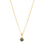 September Birthstone Sapphire Gold Vermeil Necklace, thumbnail 3 of 10