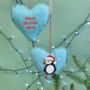 Personalised Felt Fabric Christmas Puffin Bauble, thumbnail 1 of 3