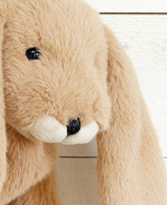 Cream Bunny Bag With Engraved Heart Keyring By Jomanda Soft Toys 