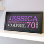 Personalised 70th Birthday Rectangular Framed Print, thumbnail 8 of 9