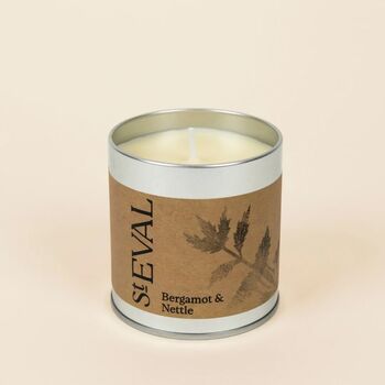 Bergamot And Nettle Scented Tin Candle, 4 of 4