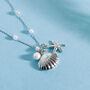 Seashell, Starfish And Pearl Charm Necklace, thumbnail 7 of 9