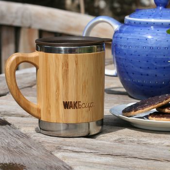 Personalised Reusable Sustainable Bamboo Mug With Lid, 11 of 12