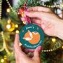 Personalised First Christmas Woodland Animal Bauble, thumbnail 1 of 6