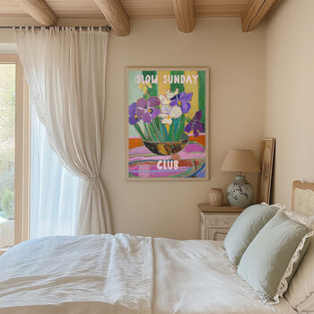 Slow Sunday Flower Art Print, 4 of 4