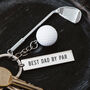 Personalised Engraved Golf Club Keyring Gift For Dad, thumbnail 1 of 2