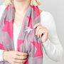 Big Star Print Scarf And Magnetic Star Brooch, thumbnail 3 of 6