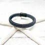 Woven Leather And Stainless Steel Bracelet For Men, thumbnail 5 of 12