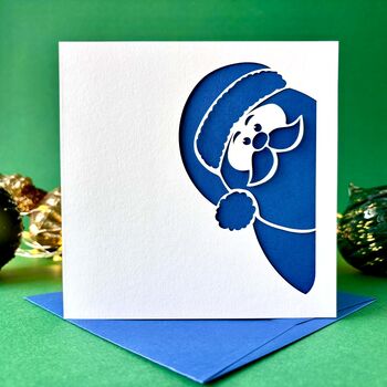 Papercut Santa Christmas Card, 2 of 6