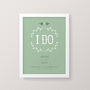 'Yes' Personalised Engagement Or Wedding Print, thumbnail 2 of 6