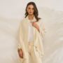 Ivory 100% Cashmere Travel Wrap Gift Boxed, thumbnail 9 of 11