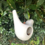 Hanging Frost Proof White Ceramic Bird Feeder, thumbnail 4 of 4