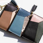 Colour Block Design Genuine Leather Wallet Purse, thumbnail 5 of 9