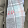Pastel Check Embroidered Scarf, thumbnail 2 of 3