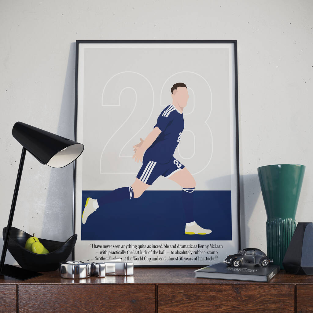 Kenny Mc Lean Commentary Scotland Football Print, 1 of 4