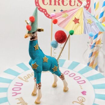 Personalised Circus Giraffe Cake Topper, 3 of 3
