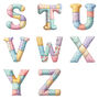 Personalised Patchwork Alphabet Grey Teddy Bear, thumbnail 7 of 10