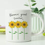 Sunflowers Personalised Teacher Mug, thumbnail 1 of 2