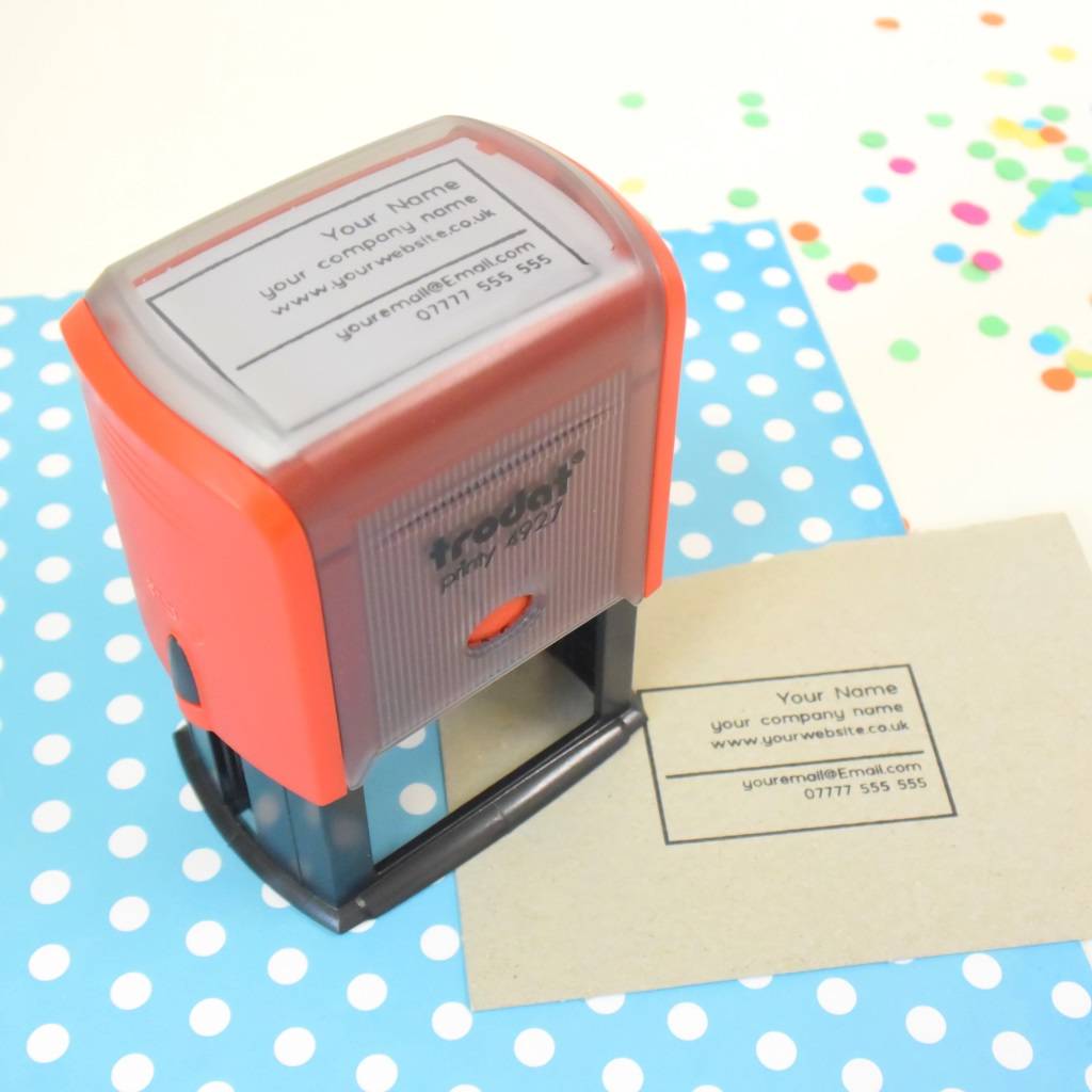 Personalised Self Inking Business Card Stamp By Mint Maker Studio