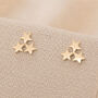 Gold Plated Sterling Silver Galaxy Star Stud Earrings – 8mm, thumbnail 1 of 7