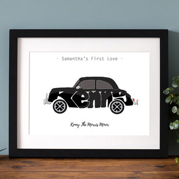 Personalised Morris Minor Car Print, 2 of 2