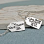 'The Most Precious Gift' Silver Tag Necklace, thumbnail 2 of 5