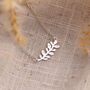 Leaf Family Initials Personalised Necklace In Silver Or Gold, thumbnail 1 of 6