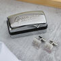 Personalised Groomsman Wedding Cufflinks And Box Set, thumbnail 1 of 3