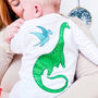 Personalised Dinosaur Baby Milestone Blanket Gift Set, thumbnail 3 of 6