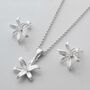 Sterling Silver Lily Flower Star Jewellery Set, thumbnail 1 of 5