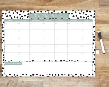 Personalised Monthly Planner Wall Calendar Whiteboard, 2 of 8
