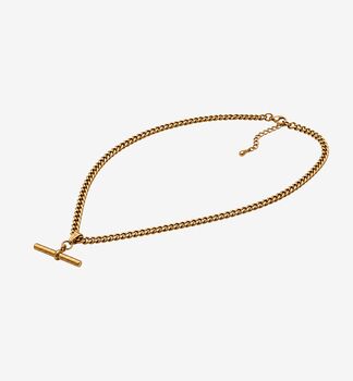 Kin Gold T Bar Necklace, 3 of 5